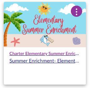 Elementary Summer Enrichment button